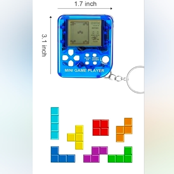 Mini Game Player Keychain Blue - Picture 2 of 4